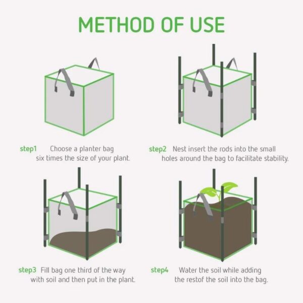 Square Heavy Duty Fabric Pots - Image 9