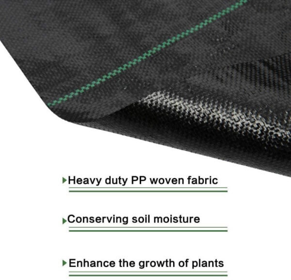 Premium Weed Barrier Landscape Fabric - Heavy-Duty Weed Control Mat for Gardens - Image 10