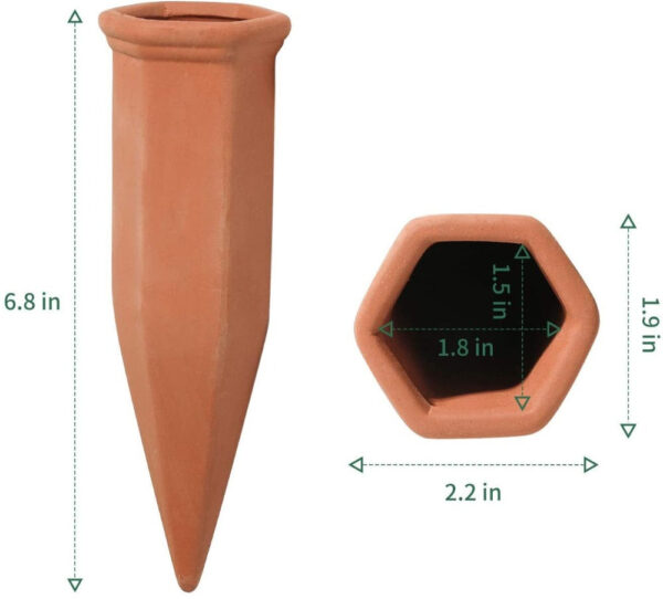 Terracotta Watering Spikes – Self-Watering Stakes for Plants - Auto Irrigation - Image 10
