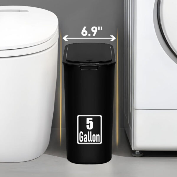 Touchless Motion Sensor Trash Can with Lid – Slim 5 Gallon Automatic Garbage Bin - Image 6