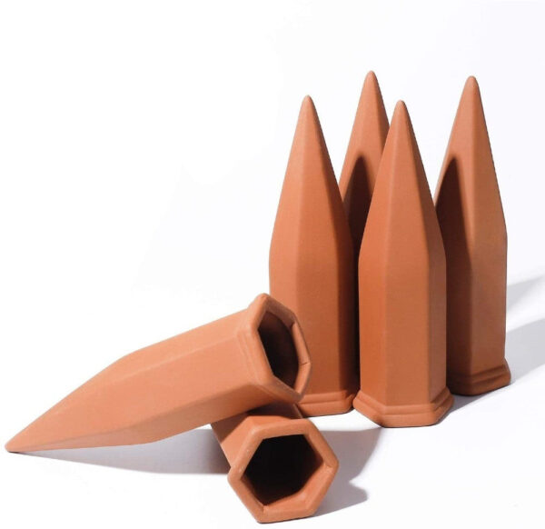 Terracotta Watering Spikes – Self-Watering Stakes for Plants - Auto Irrigation - Image 12