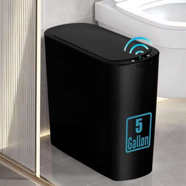 Touchless Motion Sensor Trash Can with Lid – Slim 5 Gallon Automatic Garbage Bin - Image 7