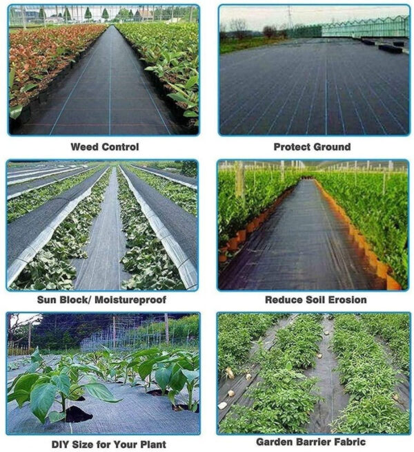Premium Weed Barrier Landscape Fabric - Heavy-Duty Weed Control Mat for Gardens - Image 8
