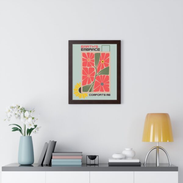 Framed Vertical Poster – 'Earth Embrace - Comfort Me' Floral Art for Garden Lovers - Image 21