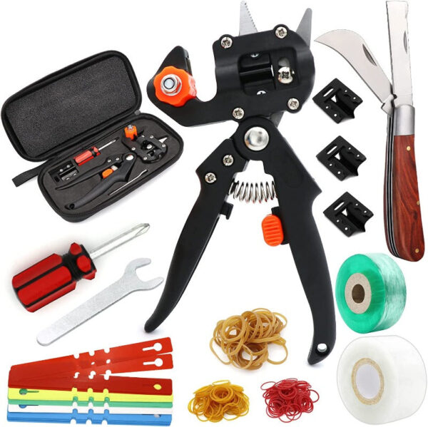 Garden Grafting Tool Kit 2-in-1 Pruning Tools with Grafting Knife, 3 Replaceable Blades, Tapes & Pruning Knife - Image 16