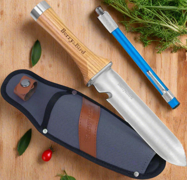 Professional Hori Hori Garden Knife with Leather Sheath - 440 Stainless Steel Blade - Weeding, Digging, Pruning & Cultivating Tool - Image 12