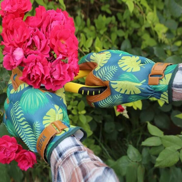 Premium Leather Gardening Gloves - Image 3