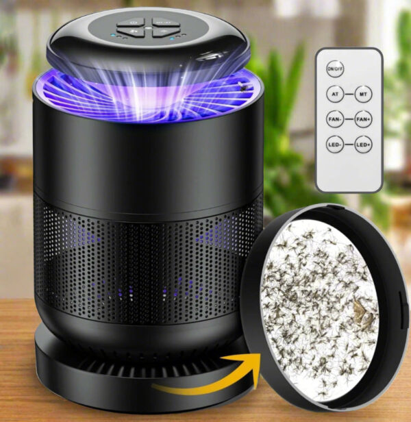 Remote Control Fruit Fly Trap for Indoors - Mosquito Killer Lamp with UV Light & Silent Fan