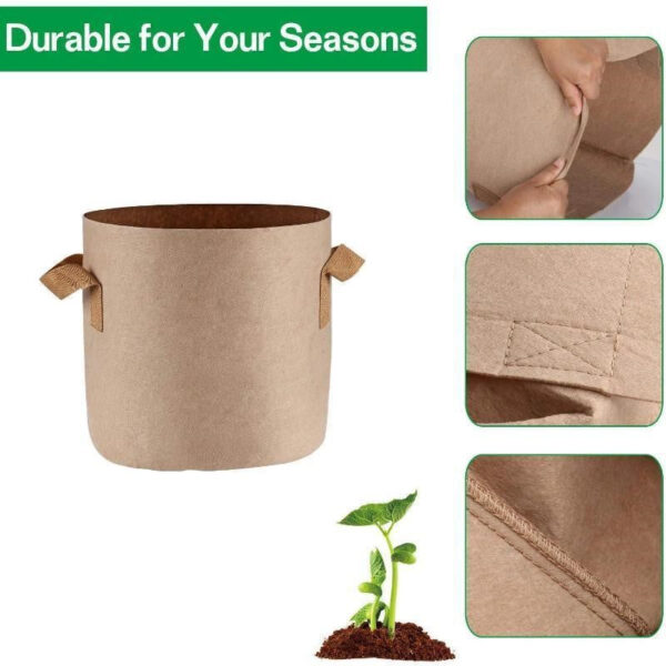 Premium Garden Grow Bags Beige - Image 4