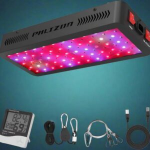 Full Spectrum Grow Light with Humidity Meter | Veg & Bloom Mode | Daisy Chain