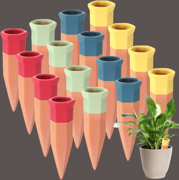 Terracotta Watering Spikes – Self-Watering Stakes for Plants - Auto Irrigation - Image 15