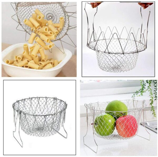 Foldable Steam Fry Cooking Basket - Image 5
