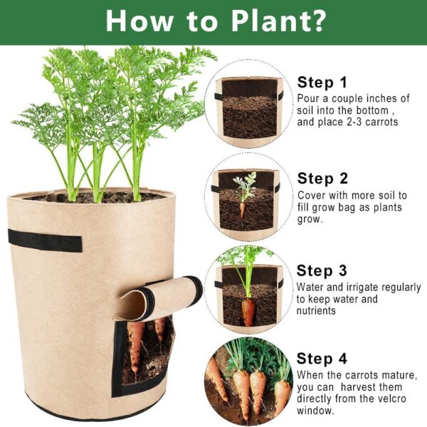 Fabric Garden Grow Bags Mix - Image 4