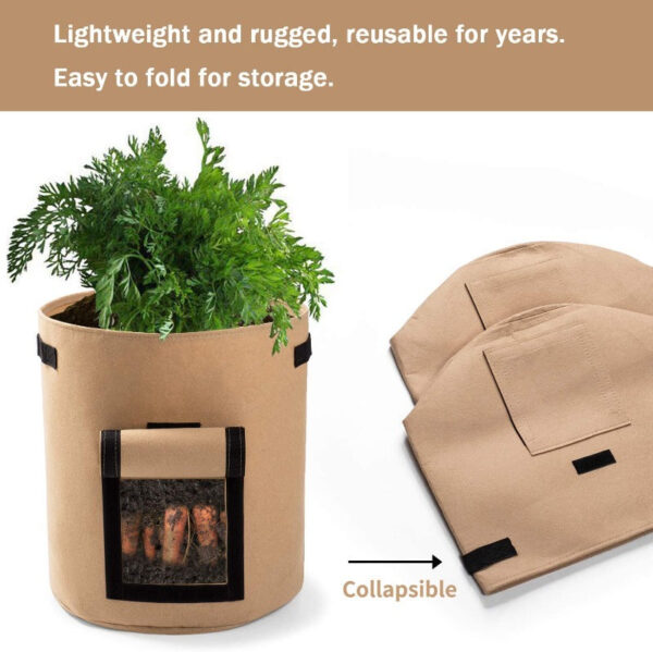 Vegetable Grow Bags Beige - Image 6
