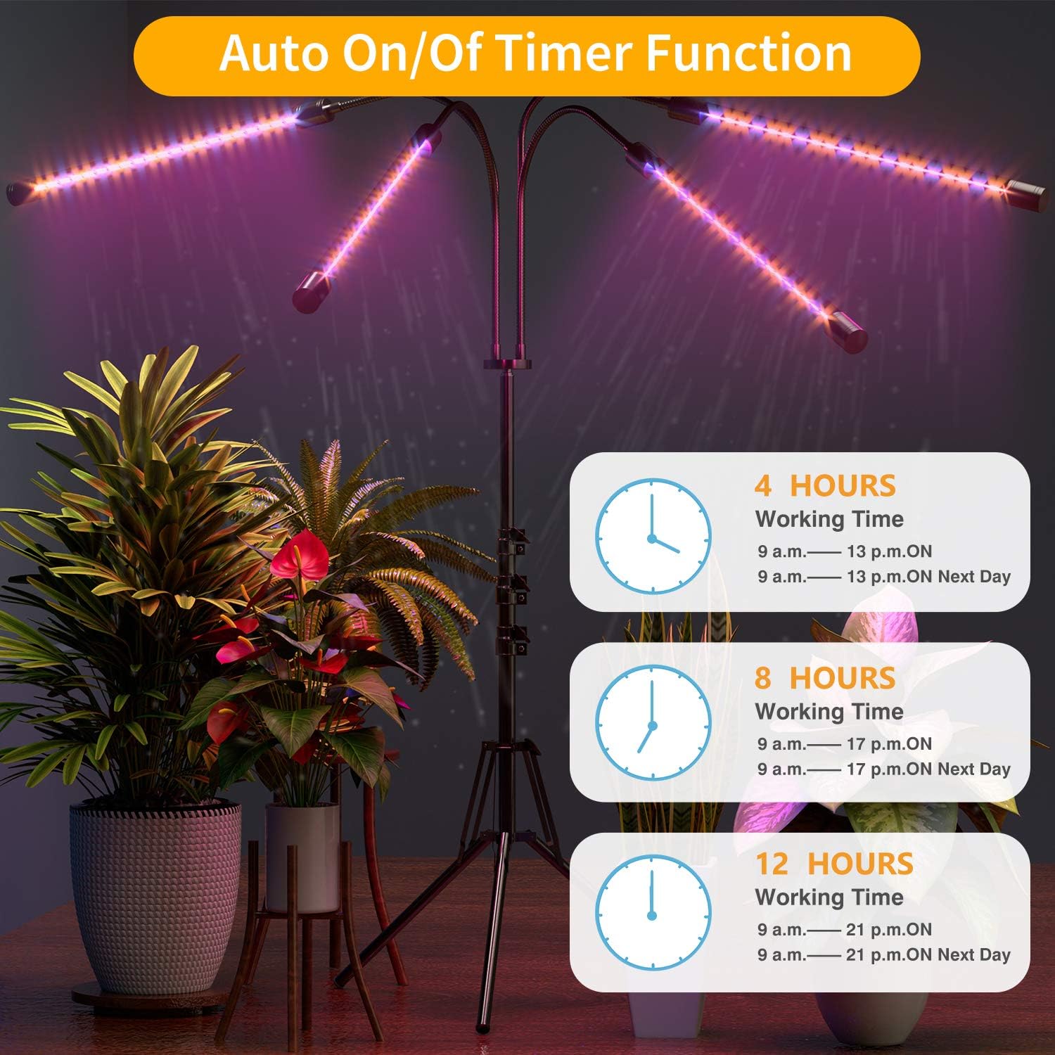 Grow Light with Stand Floor Light for Indoor Plants