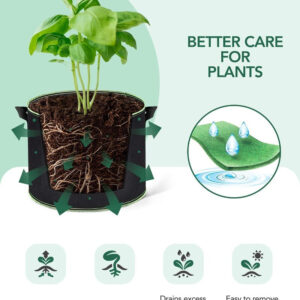 Alternative view of Premium Fabric Grow Pots 10-PACK