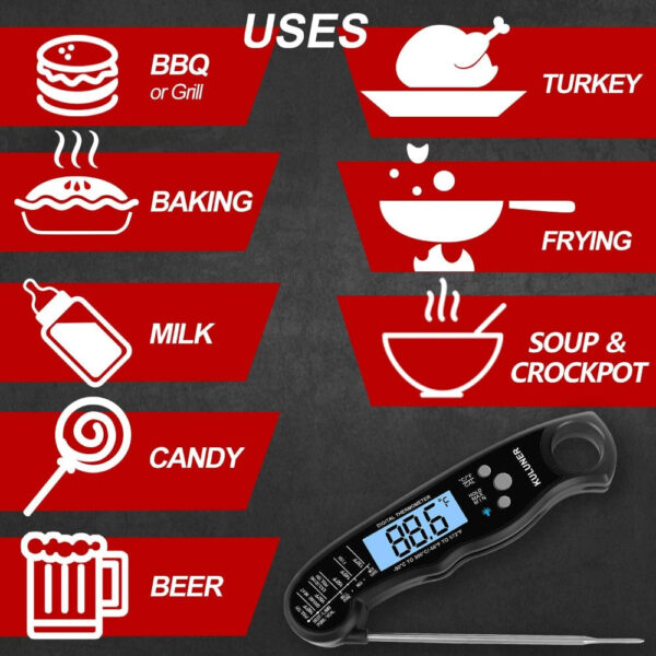 Meat Thermometer Digital - Instant Read Food Thermometer for Cooking & Grilling - Image 6