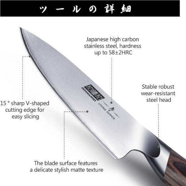 7-Piece Japanese Kitchen Knife Set with Magnetic Block - High Carbon Stainless Steel Ultra Sharp Chef Knives - Image 6