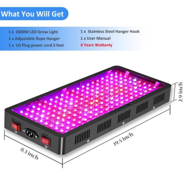 Full Spectrum Grow Light for Plants - Daisy Chain | Veg & Bloom Mode - Image 10