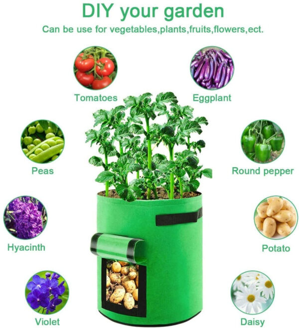 Vegetable Grow Bags Green - Image 7
