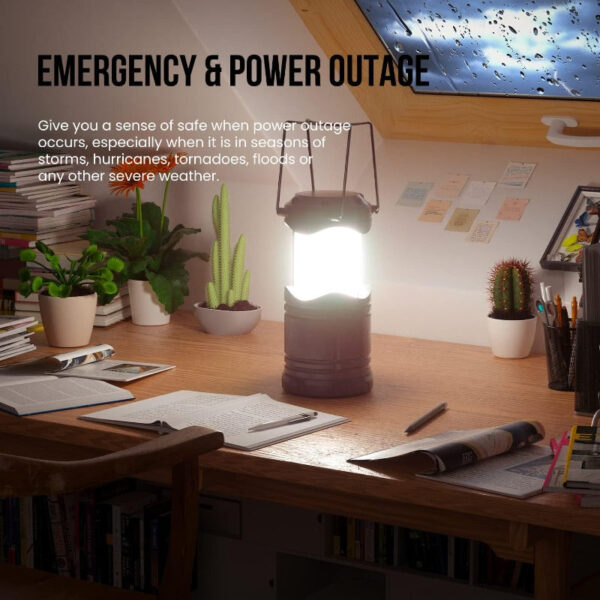 Waterproof LED Camping Lantern – Battery Operated Collapsible Emergency Lamp - Image 3