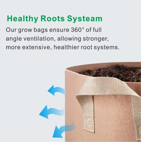 Premium Garden Grow Bags Beige - Image 5