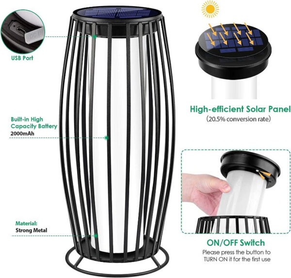 Solar LED Flickering Flame Lanterns - Image 15