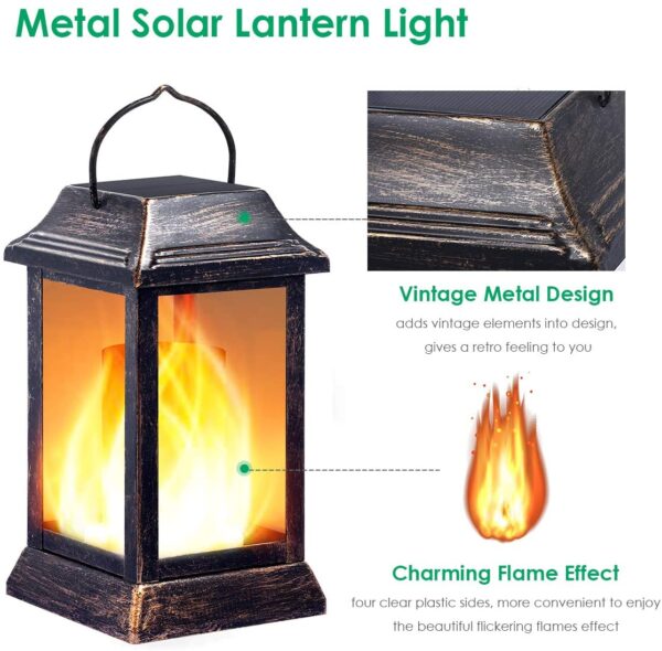 Solar LED Flickering Flame Lanterns - Image 8
