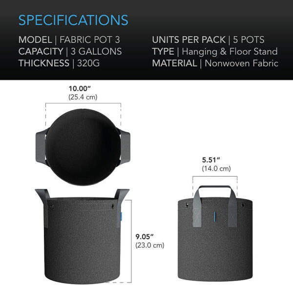 AC Infinity Heavy Duty Fabric Pots - Image 14