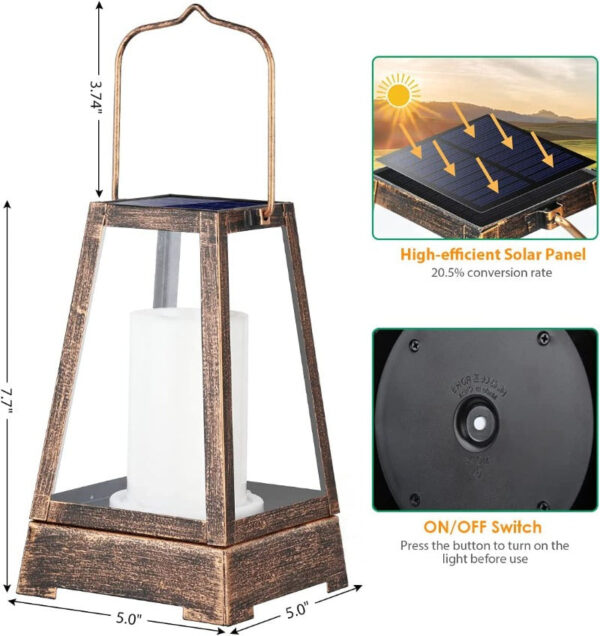 Solar LED Flickering Flame Lanterns - Image 17