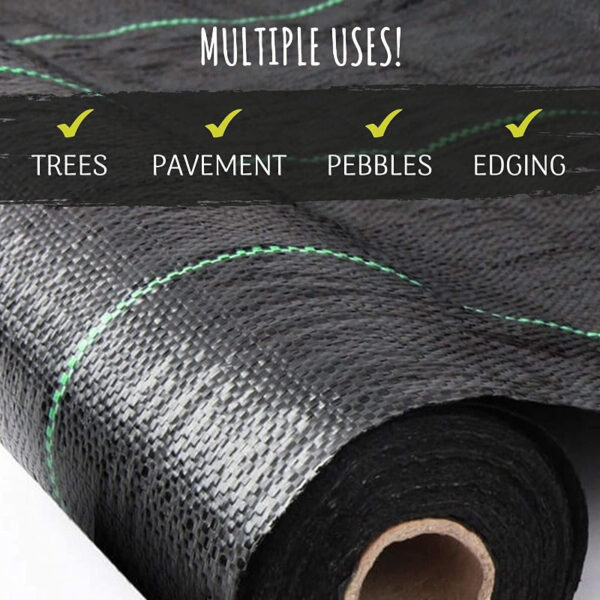 Premium Weed Barrier Landscape Fabric - Heavy-Duty Weed Control Mat for Gardens - Image 3