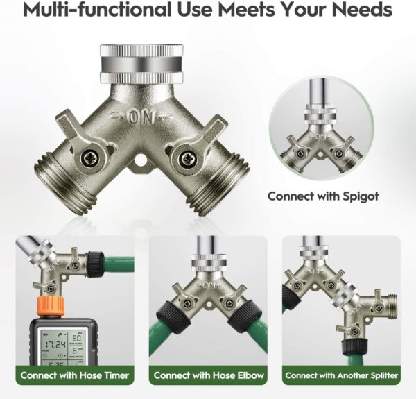 Nickel Plated Hose Splitter - Image 4