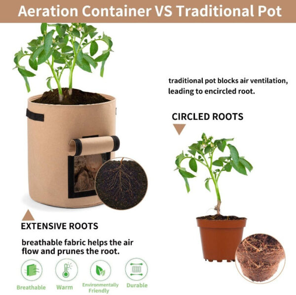 Vegetable Grow Bags Beige - Image 3