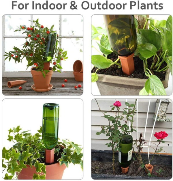 Terracotta Watering Spikes – Self-Watering Stakes for Plants - Auto Irrigation - Image 6