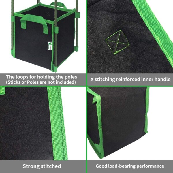 Square Heavy Duty Fabric Pots - Image 4