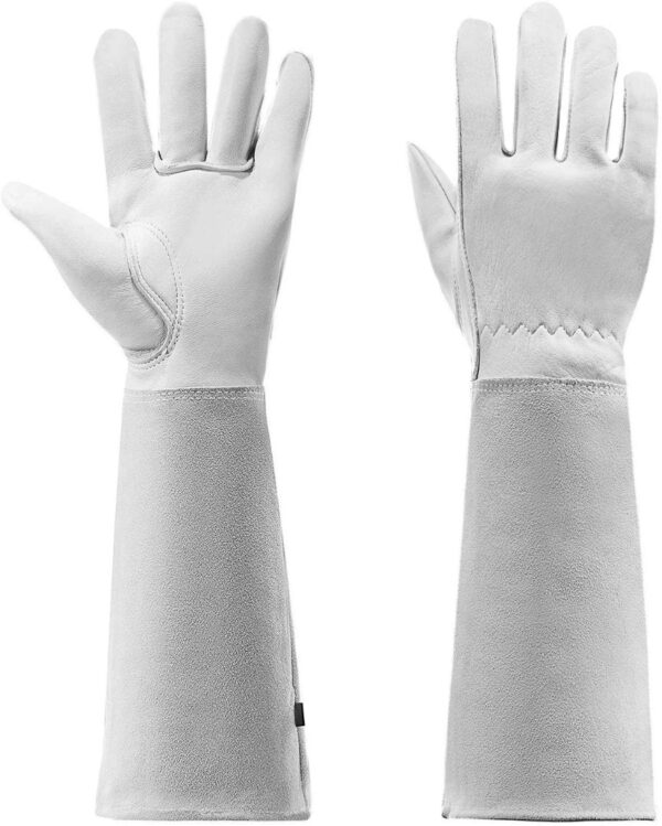 Rose Pruning Gloves - Long Leather Gauntlet - Image 8