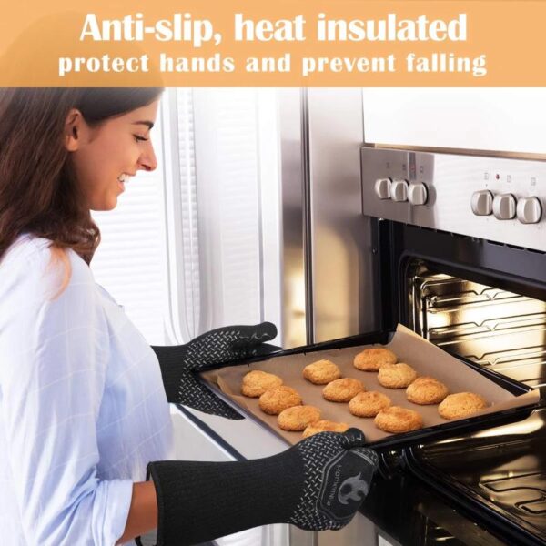 BBQ Gloves Heat Resistant Mitts - Image 4