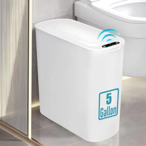 Touchless Motion Sensor Trash Can with Lid – Slim 5 Gallon Automatic Garbage Bin