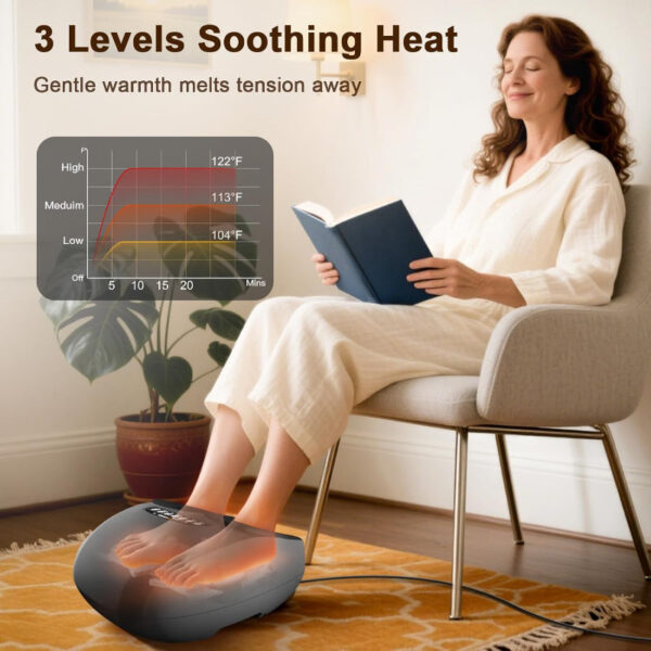 Shiatsu Foot Massager with Heat – Deep Kneading, Compression & Vibration for Pain Relief, Relaxation & Circulation - Image 5