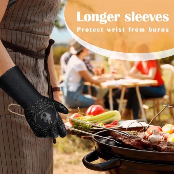 BBQ Gloves Heat Resistant Mitts - Image 5