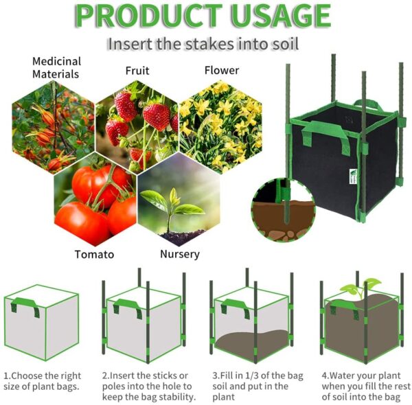 Square Heavy Duty Fabric Pots - Image 6