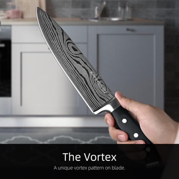 18-Piece Kitchen Knife Set with Block - Stainless Steel Knives & Sharpener - Image 3