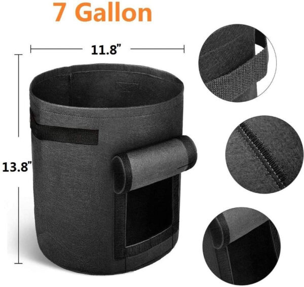 Vegetable Grow Bags Black - Image 10