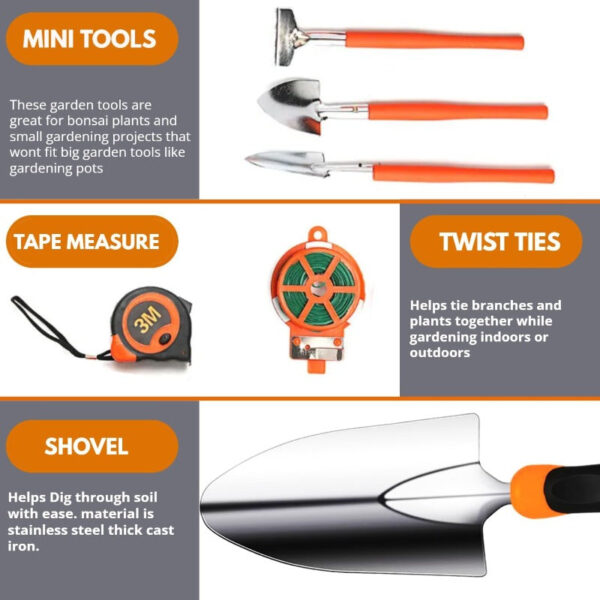 Gardening Tool Set With Hard Case - Image 3