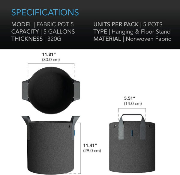 AC Infinity Heavy Duty Fabric Pots - Image 15