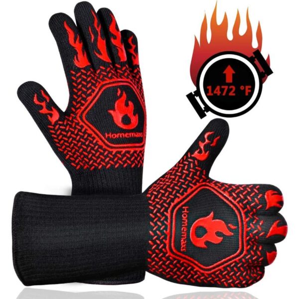 BBQ Gloves Heat Resistant Mitts - Image 11
