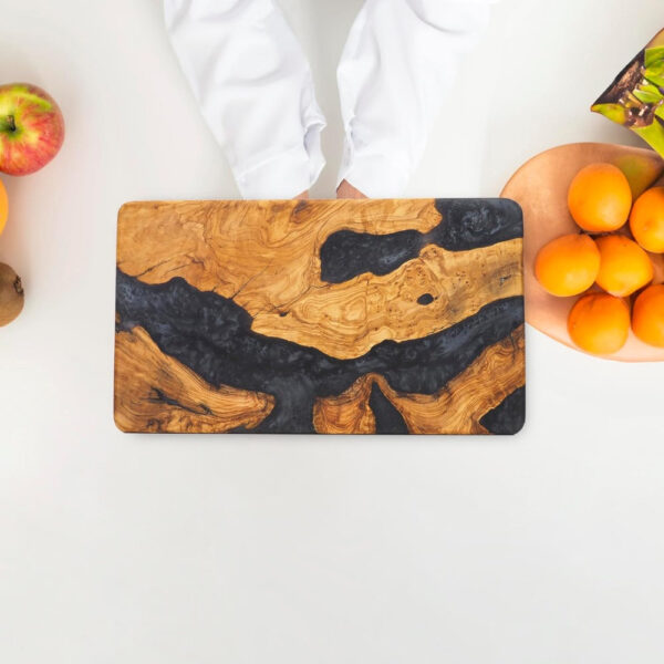 Handmade Olive Wood Resin Cutting Board - Image 12