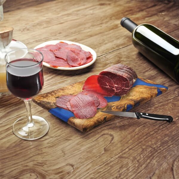 Handmade Olive Wood Resin Cutting Board - Image 8