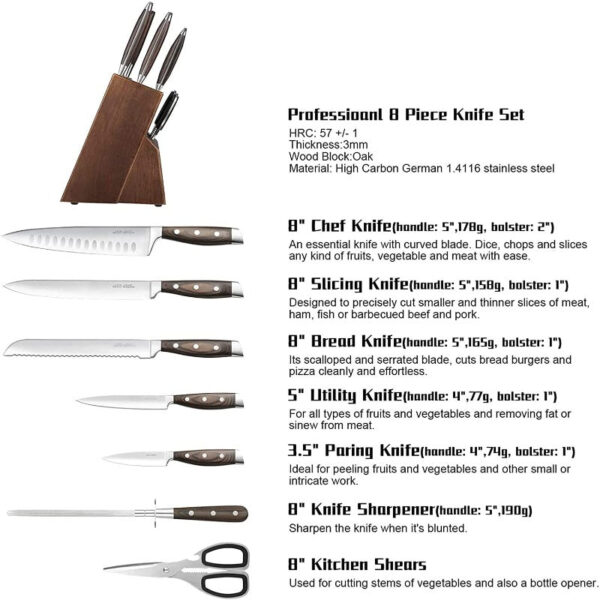 Superior High Carbon Kitchen Knife Set - Image 7