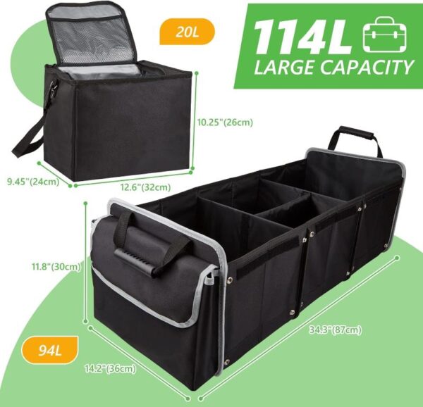 Large Trunk Organizer for Car & SUV - Durable and Foldable Storage - Image 13